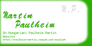 martin paulheim business card